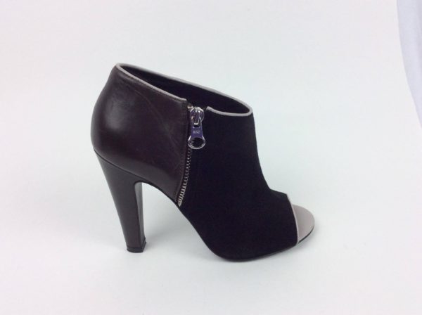 SEE BY CHLOE Nero Peep Toe Black Leather Boots 36.5 - Image 5
