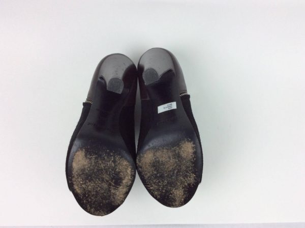 SEE BY CHLOE Nero Peep Toe Black Leather Boots 36.5 - Image 2