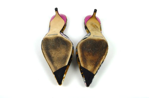 DOLCE & GABBANA Multicolor Kitten Heel Mules 36.5 - Image 6
