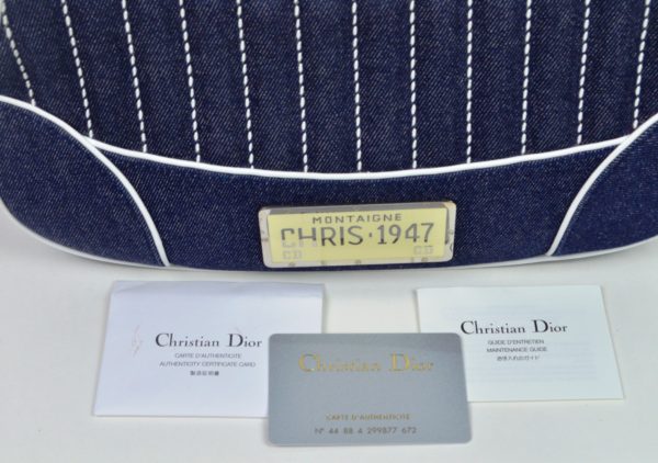 CHRISTIAN DIOR Montaigne 1947 Denim Bag - Image 4