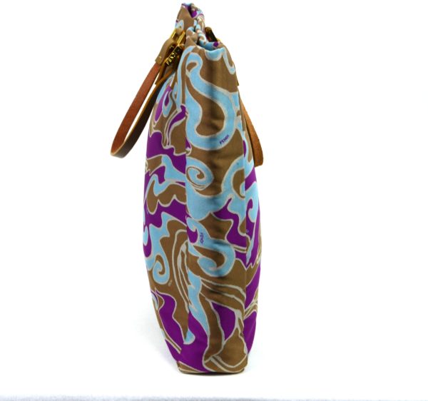 FENDI Printed Jacquard Multicolor Tote Bag - Image 4