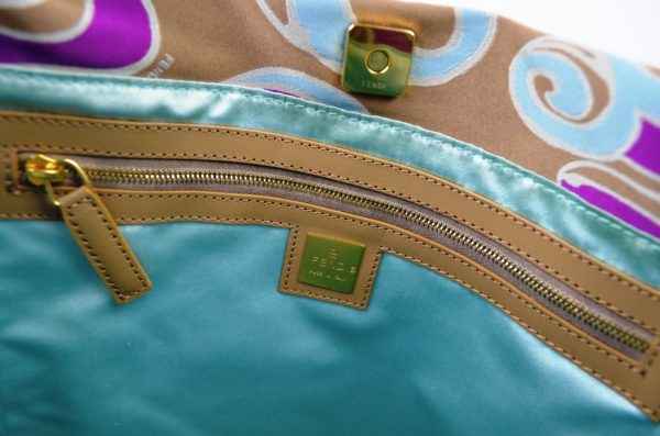 FENDI Printed Jacquard Multicolor Tote Bag - Image 2